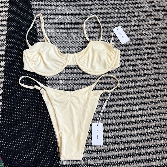 Slate Swim Fox Top + Bottom in Buttercream - Picture 6 of 16